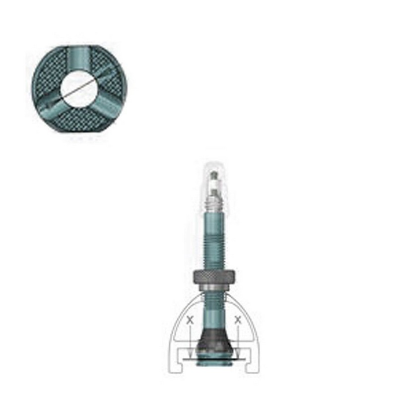 Válvula Presta Tubeless Longitud: 40 mm Aluminio - 3 orificios