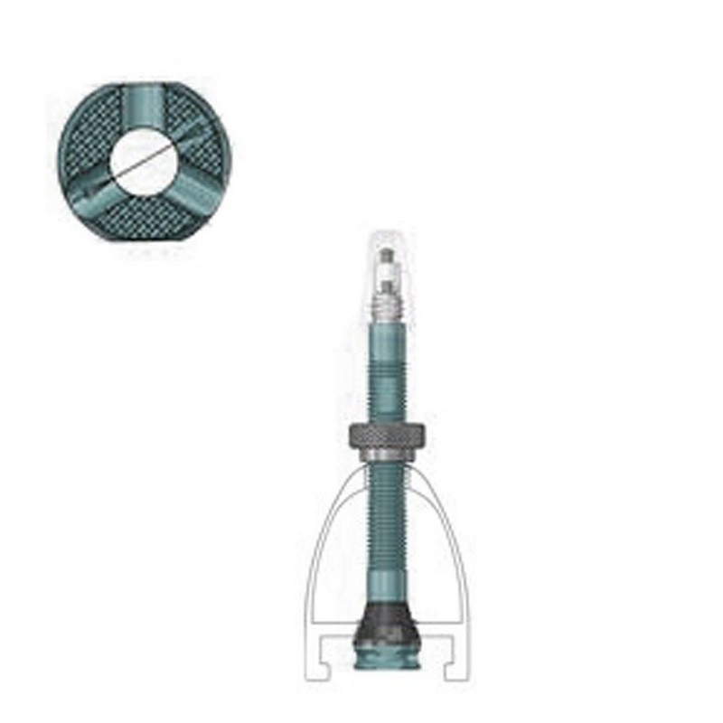 Schlauchloses Presta-Ventil, Länge: 50 mm, Aluminium – 3 Löcher