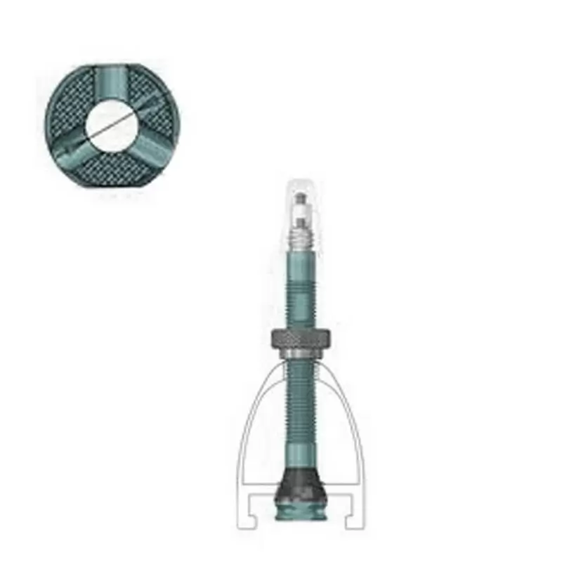 Schlauchloses Presta-Ventil, Länge: 50 mm, Aluminium – 3 Löcher - image
