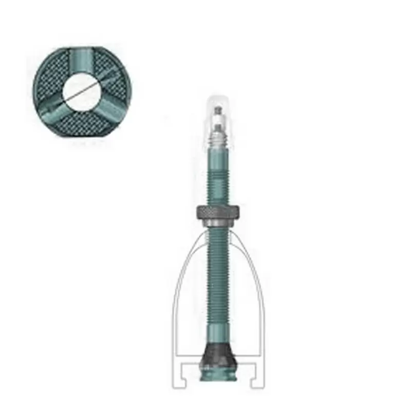 Tubeless Presta Valve Length: 60mm Aluminum - 3 Holes - image