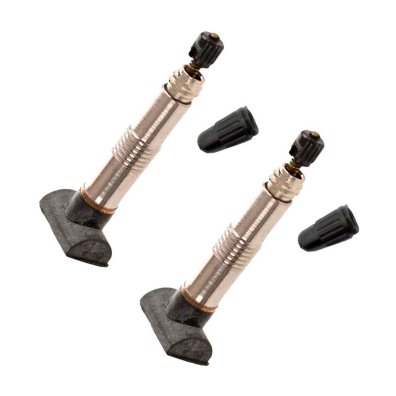 Valvole Tubeless Presta L40mm Base Smussata Easy Fit Ottone (Coppia)