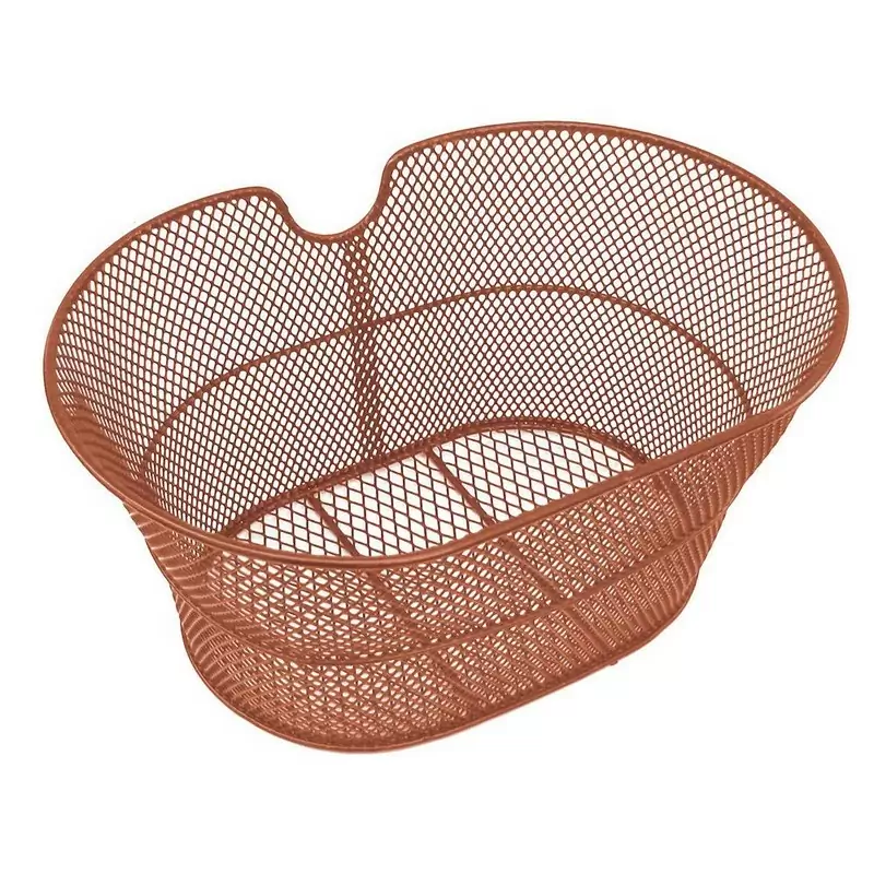 Cestino Anteriore Ovale 30X18X39Cm In Acciaio Senza Ganci Marrone - image