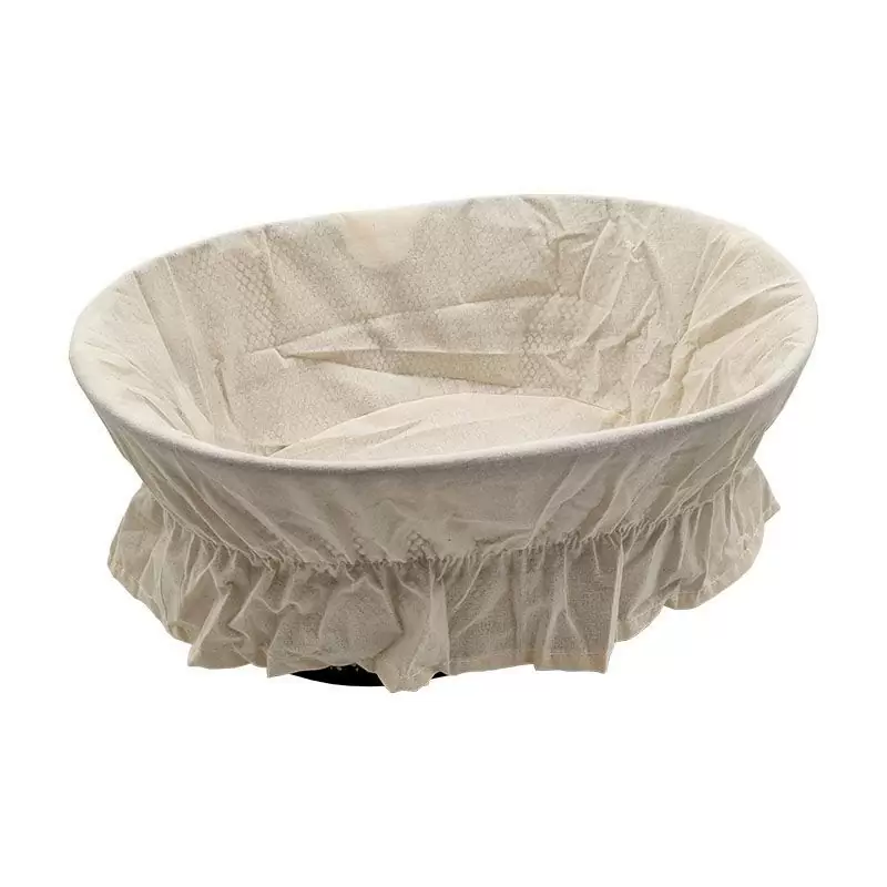 Housse de panier en coton crème - image
