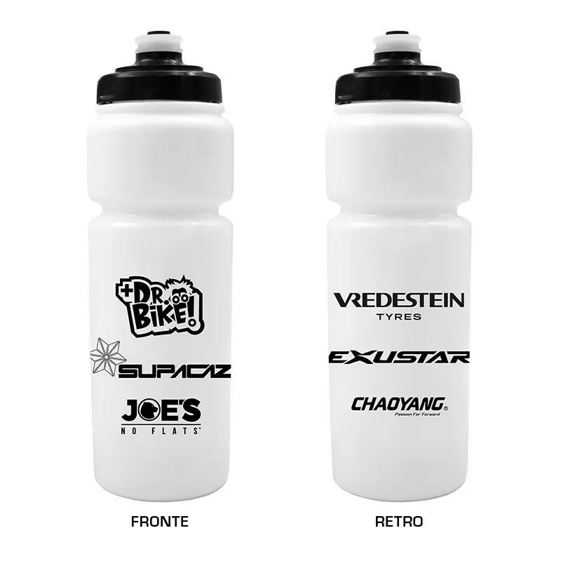 Gourde FOX 750 ml avec graphisme sponsor blanc/bouchon noir - image