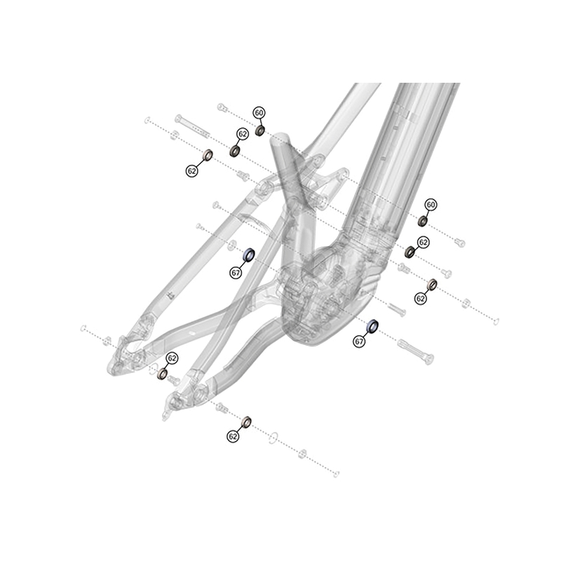 Kit Cuscinetti Completo Per Carro Posteriore Per GEN 5 CX Alluminio