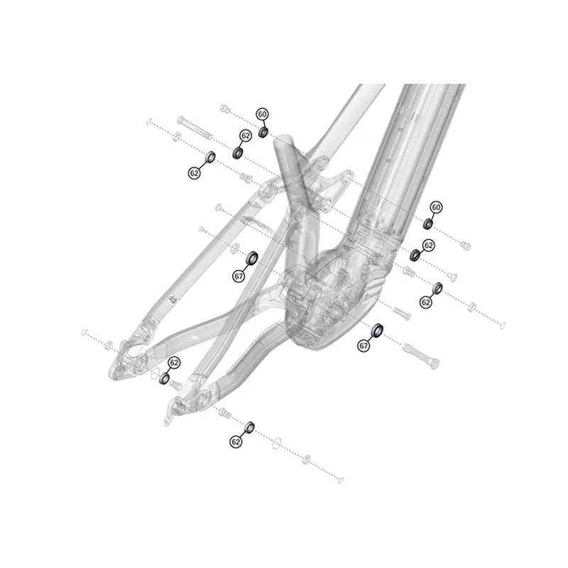 Kit Cuscinetti Completo Per Carro Posteriore Per GEN 5 CX Alluminio - image