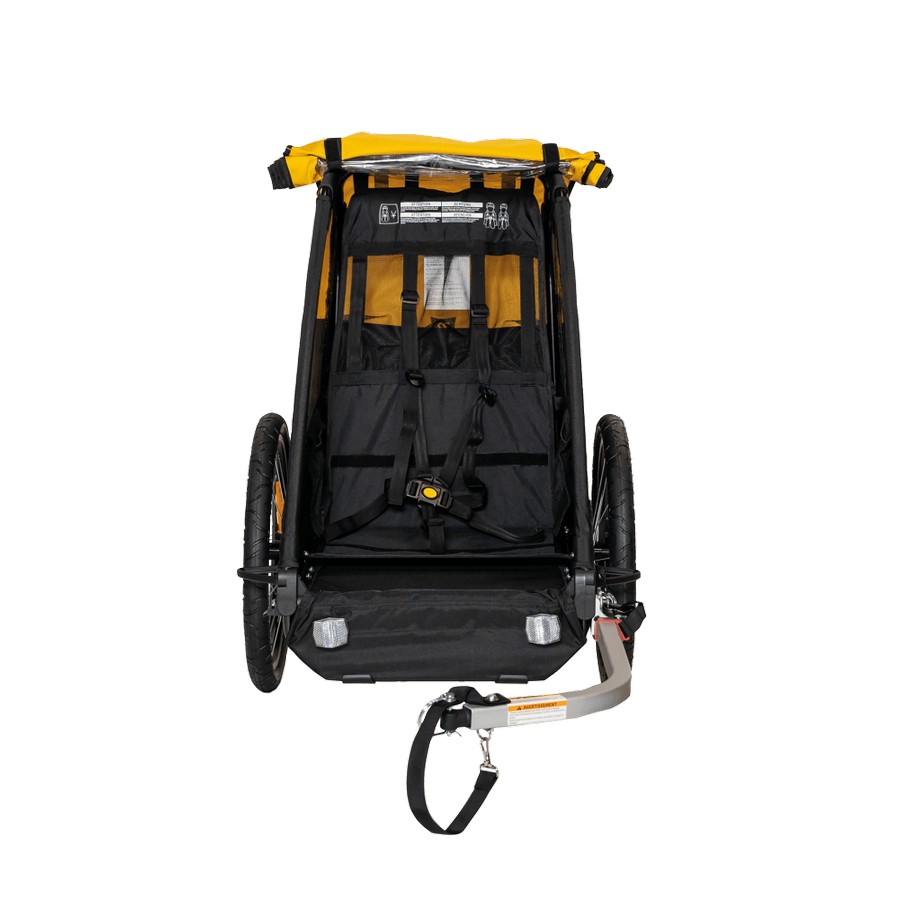 child bike trailer burley bee single yellow/black