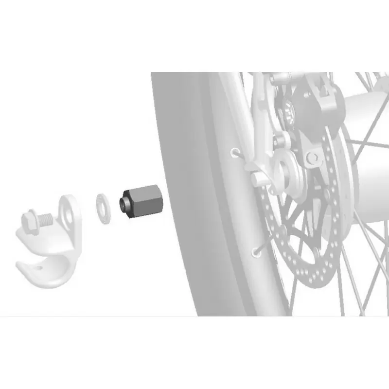 Adattatore gancio traino per sistemi cambio interno Shimano 3/8'' x 26 - image
