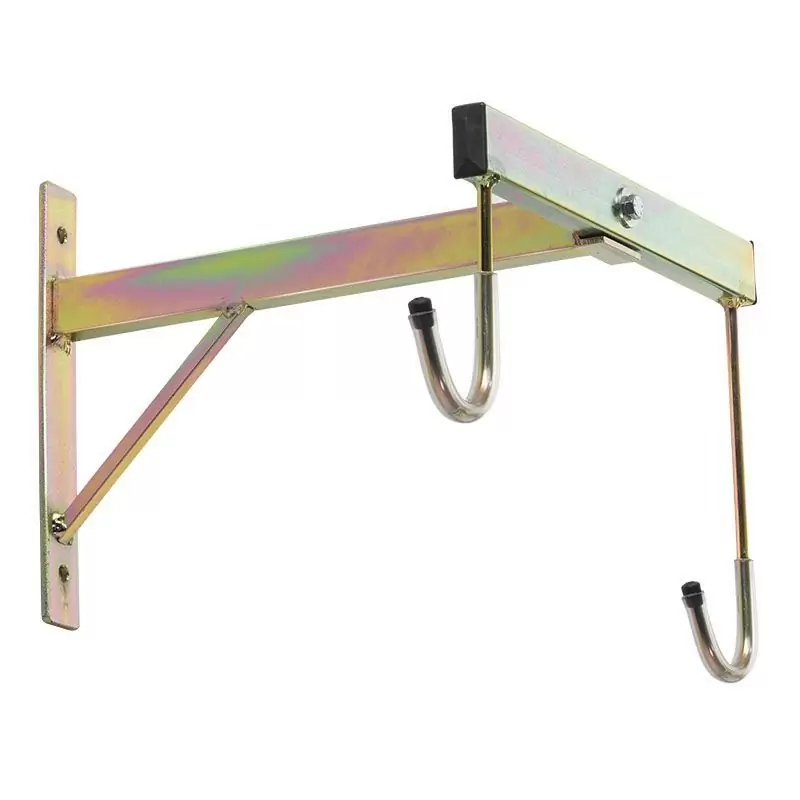 Wandregal 35 x 37 cm mit 2 bronzefarbenen Metallhaken - image