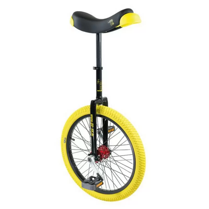Unicycle profi 20'' isis blk alu rim, tyres yellow - image