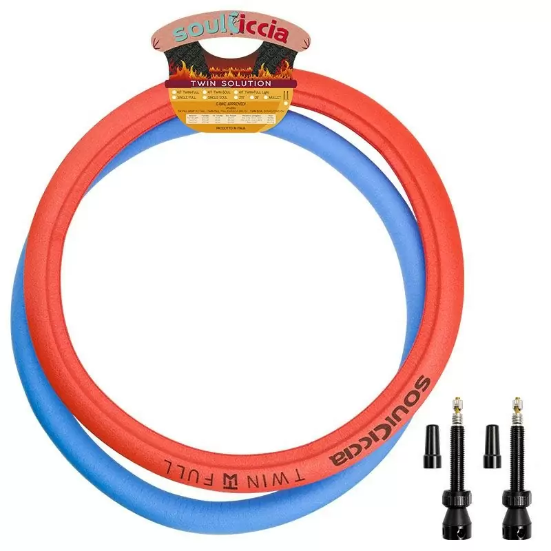 Soulciccia Kit 29X45mm Twin Full (Coppia) + 2 Valvole Tubeless - image