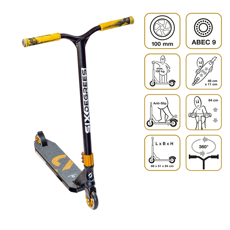 Scooter Schwarz/Kupfer 100mm