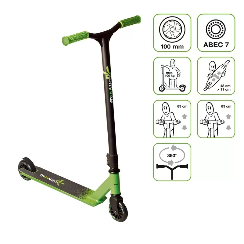 Scooter Black/Green 100mm - image