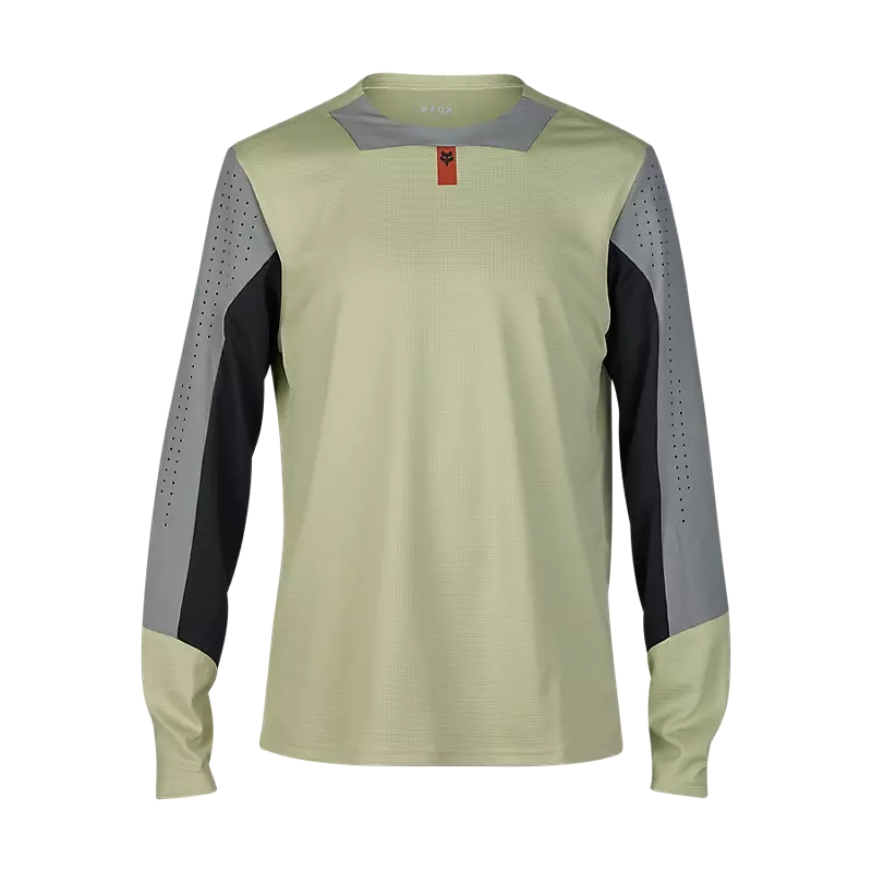 Defend Langarm-MTB-Trikot, Grün, Größe XXL
