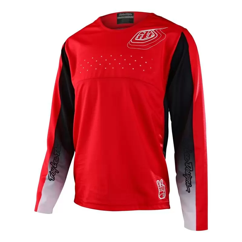 Maglia MTB SPRINT traspirante con maniche lunghe per bambino rosso Taglia S - image