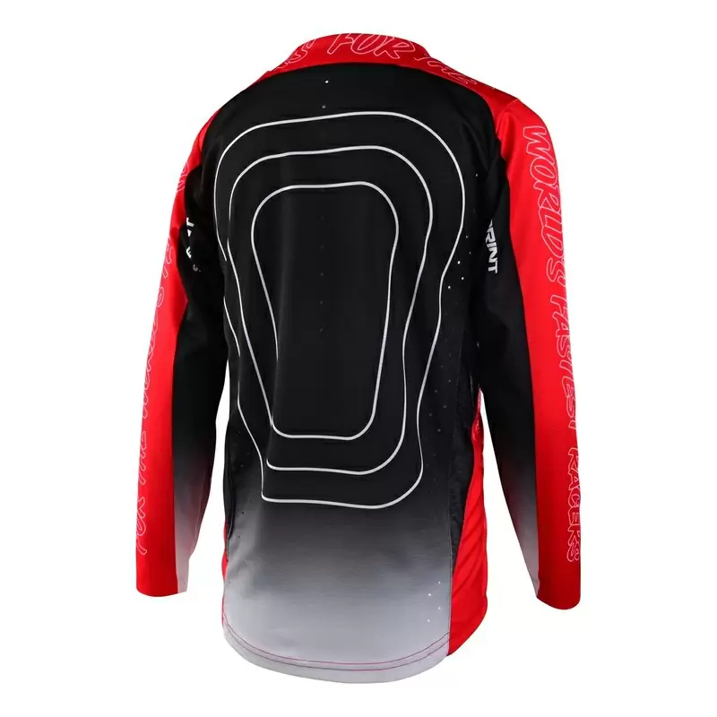 Maglia MTB SPRINT traspirante con maniche lunghe per bambino rosso Taglia S #1