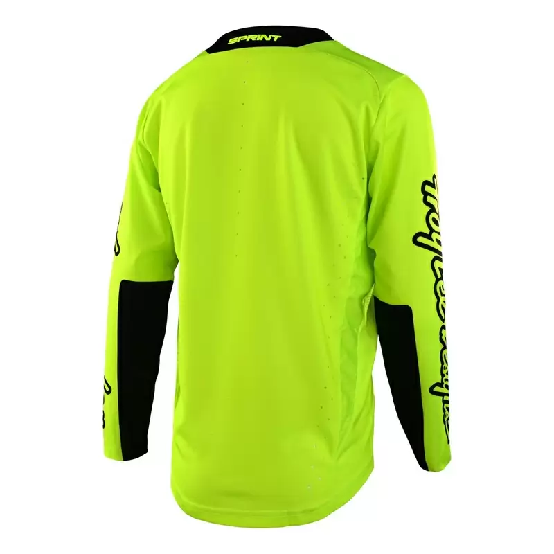 MTB Sprint MTB camisa com mangas compridas para o tamanho amarelo da criança l #1