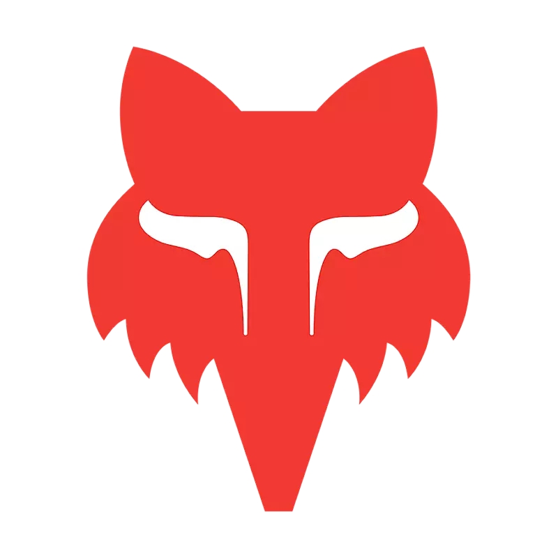 Pegatina roja de Fox Head 6.4cm
