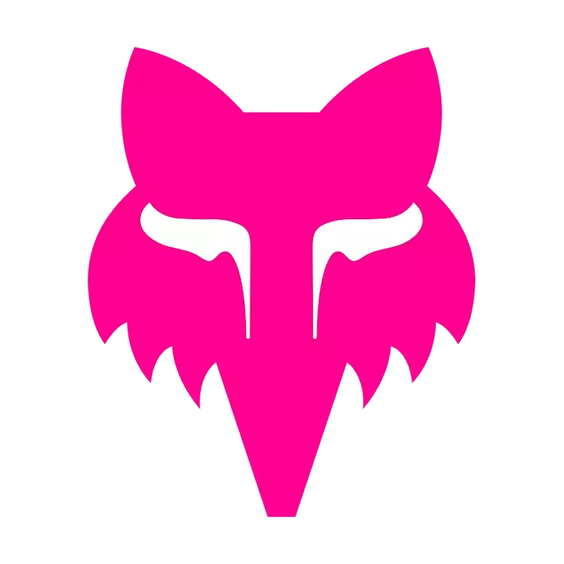 Fox Head 10cm Rosa Sticker