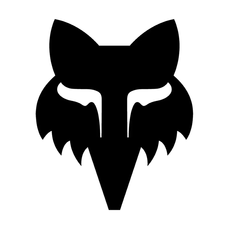 Adesivo Sagomato Fox Head 10cm Nero