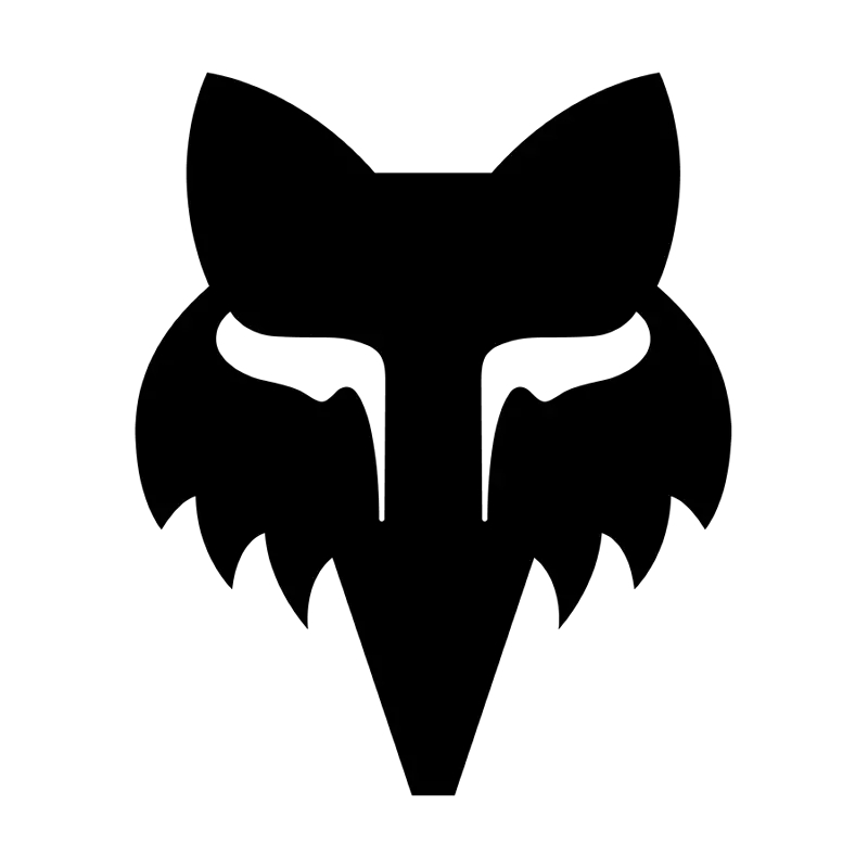 Adesivo Sagomato Fox Head 18cm Nero
