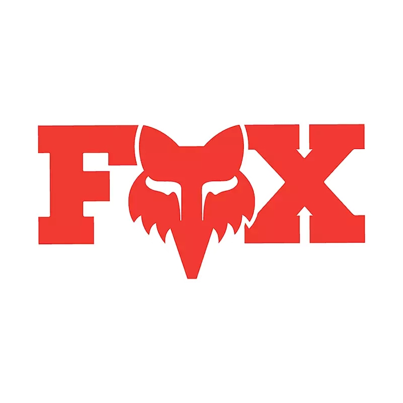 Pegatina roja de Fox Head 7.5cm
