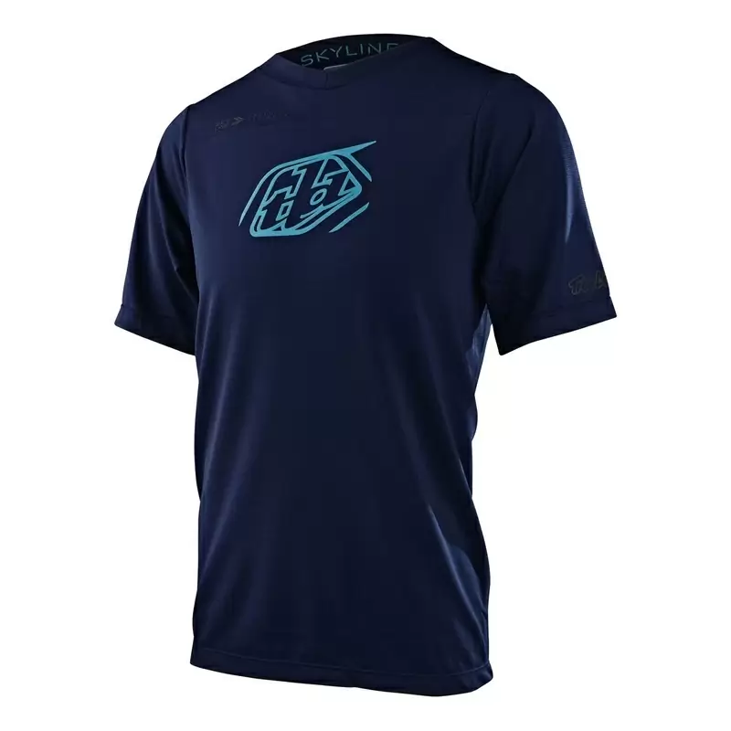 Maglia MTB SKYLINE a manica corta ultraleggera per bambino blu Taglia S - image