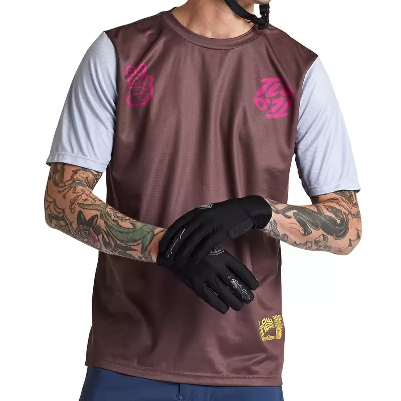 Maglia MTB FLOWLINE FLIPPED a maniche corte casual marrone Taglia S #4