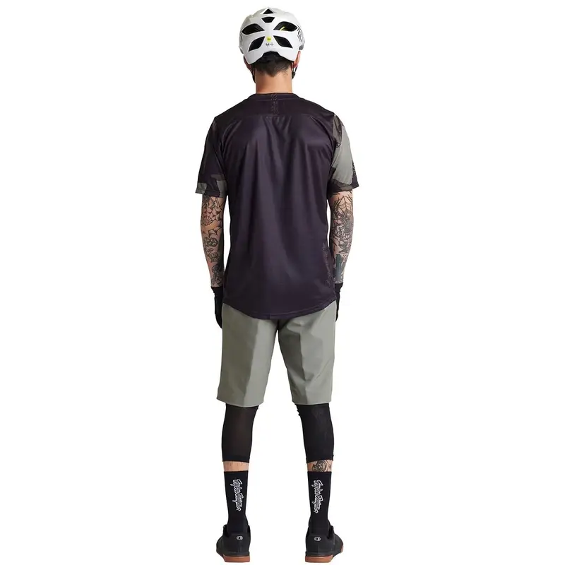 Camisa de borde de línea de flujo MTB con mangas cortas negras Cortes L Cut L #1