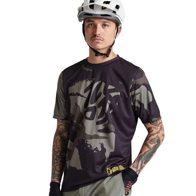 Camisa de borde de línea de flujo MTB con mangas cortas negras de mangas cortas XL #2