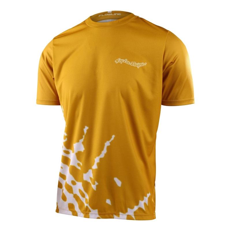 Chemise de ligne de flux pour VTT avec manches courtes décontractées jaunes l