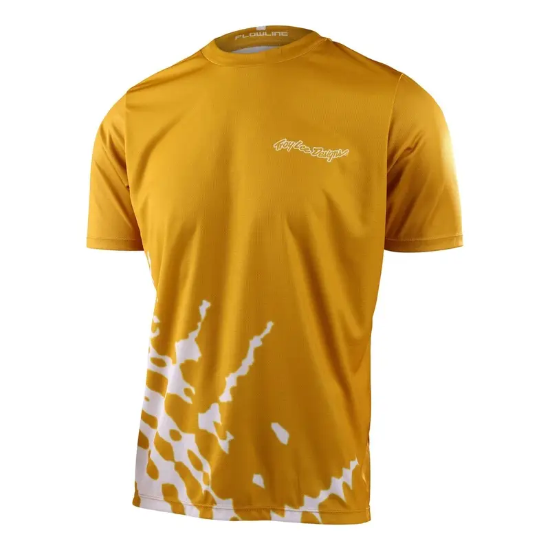 Chemise de ligne de flux pour VTT avec manches courtes décontractées jaunes l - image