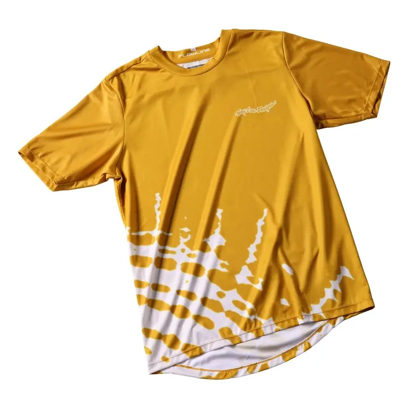 Chemise de ligne de flux pour VTT avec manches courtes décontractées jaunes l #1