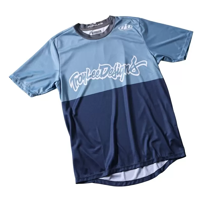 MTB Flowline shirt with Cassual Blue Stock Sleeves Size S #1