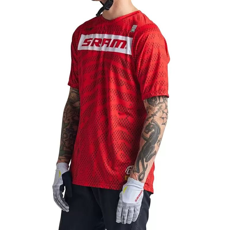 Mtb Skyline Air Sram Roots Shirt avec courte taille à taille rouge courte - image