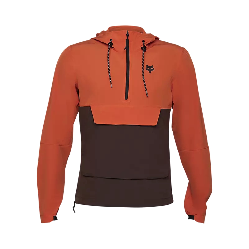 Felpa Antivento con cappuccio Ranger Wind Pullover Arancio/Nero Taglia XL