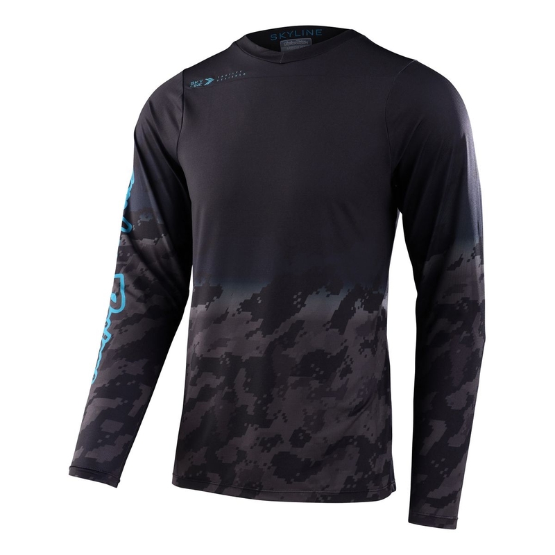 Horizonte de camisa mtb com tamanho longo de manga longa e preta tamanho m tamanho m