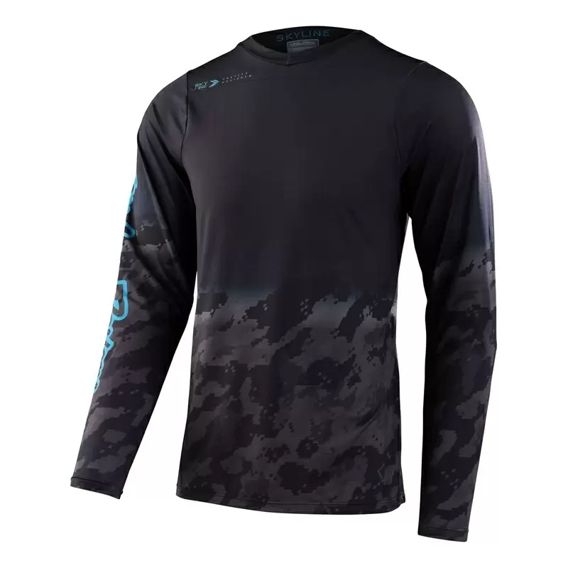 Horizonte de camisa mtb com tamanho longo de manga longa e preta tamanho m tamanho m - image