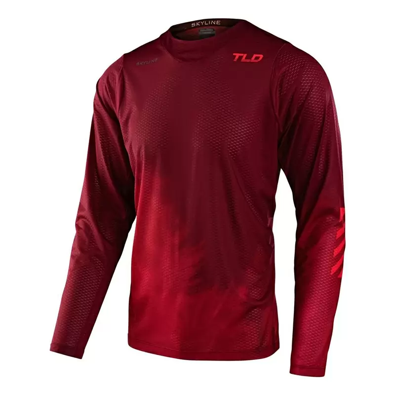 MTB Skyline Air Fades camisa con larga luz roja de manga larga roja S #1