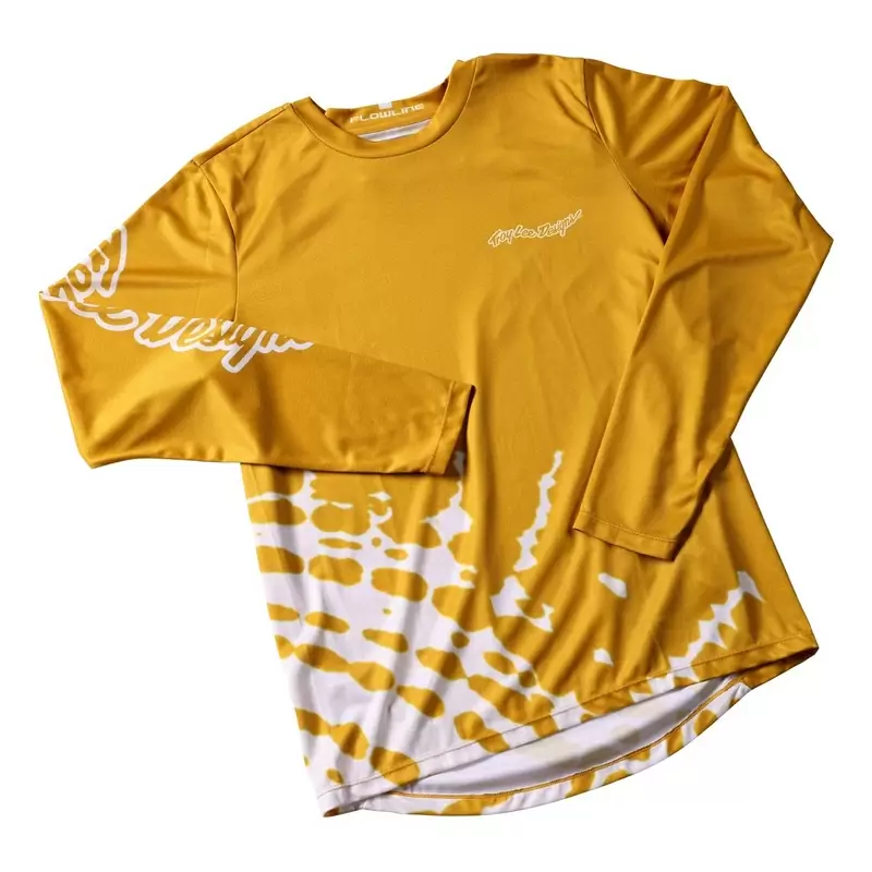 MTB Flowline Mtb camisa com mangas compridas Tamanho amarelo casual m #1