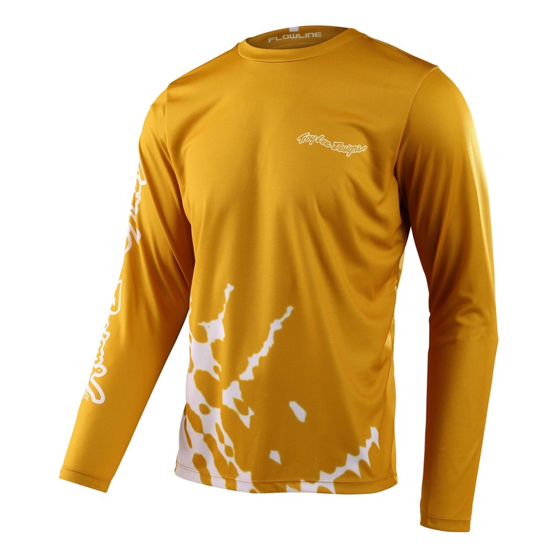 Camisa MTB de linha de fluxo MTB com mangas compridas tamanho amarelo casual l