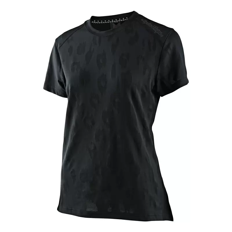 Maglia MTB LILIUM JACQUARD a manica corta elastica e traspirante da donna nero Taglia S #1