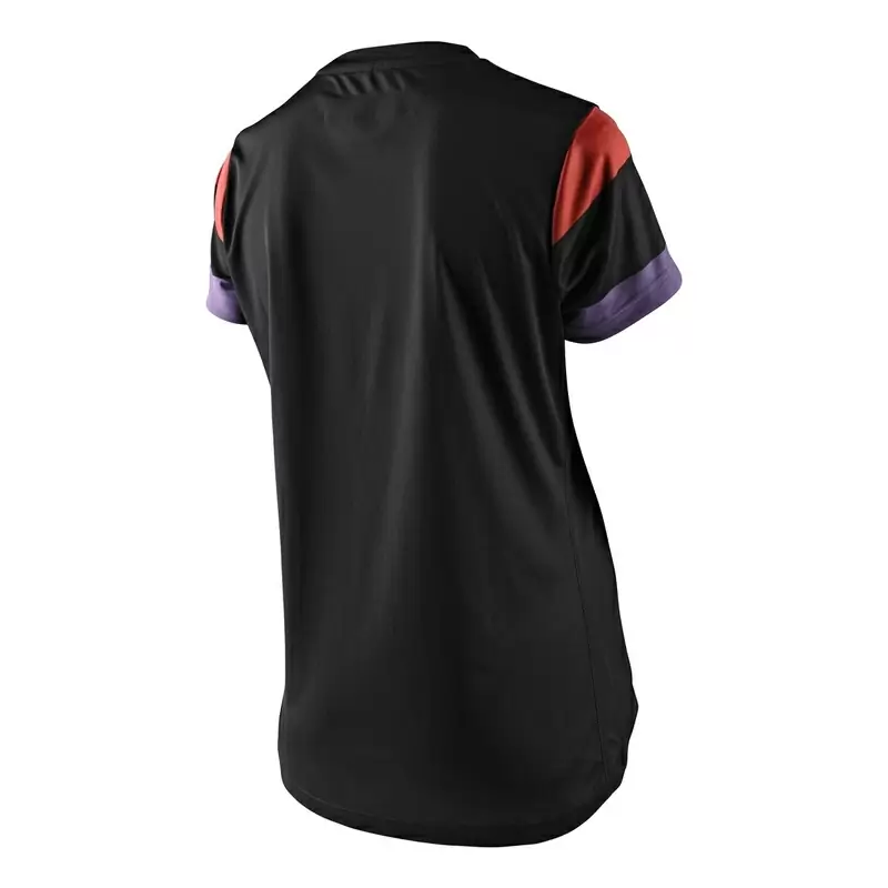 Camisa de rugby de lilio MTB con altura corta corta y transpirable con mujer negra cortando l #3