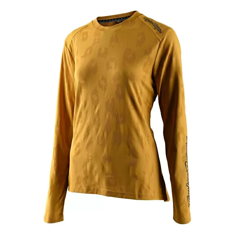 Maglia MTB LILIUM JACQUARD a maniche lunghe elastica e traspirante da donna arancione Taglia XS #1
