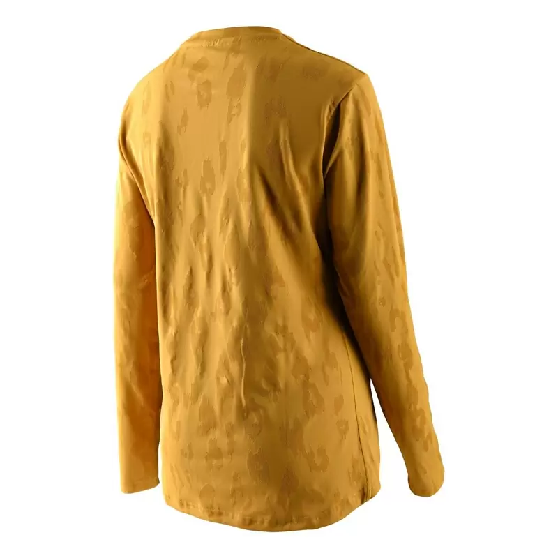 MTB Lilium jacquard MTB shirt with long elastic and breathable long -sized woman orange s #3