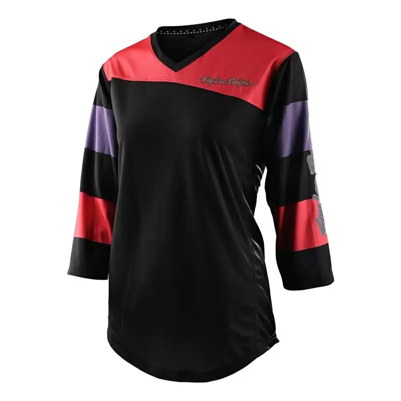 Maglia MTB MISCHIEF RUGBY a manica a tre quarti elastica e ventilata da donna rosso Taglia XS #1