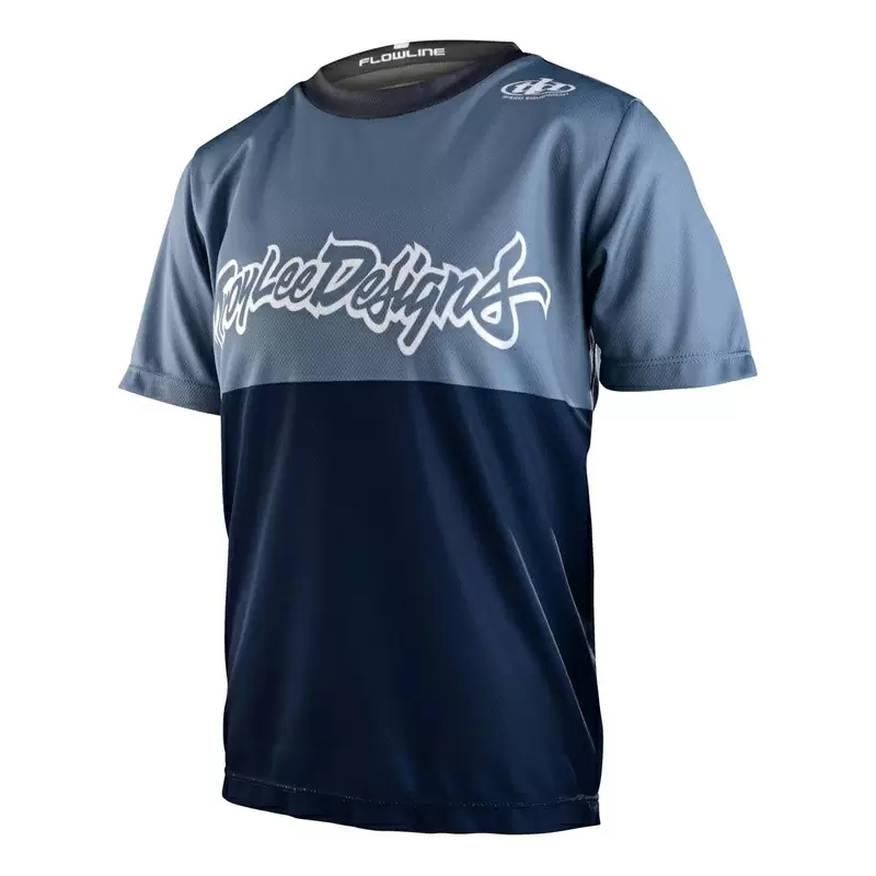 Maglia MTB FLOWLINE a maniche corte casual per bambino blu Taglia M - image