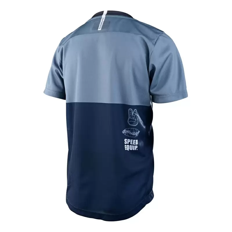 Maglia MTB FLOWLINE a maniche corte casual per bambino blu Taglia M #1