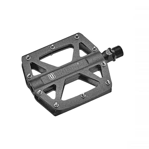 SP-1410 pedales planos aluminio negro #1