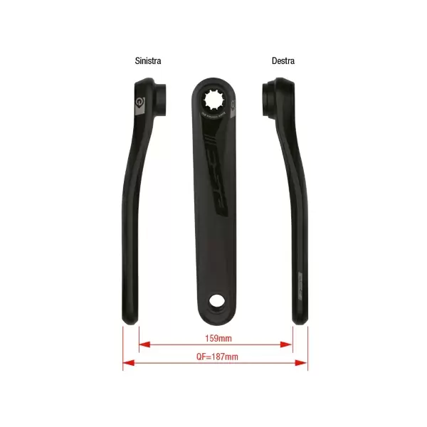 Pédalier BOSCH Gen 3 forgé noir 172.5mm Sans vis de pédalier CK-602 V18 #1